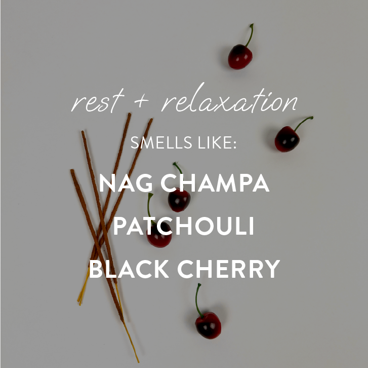 "rest + relaxation" - large candle