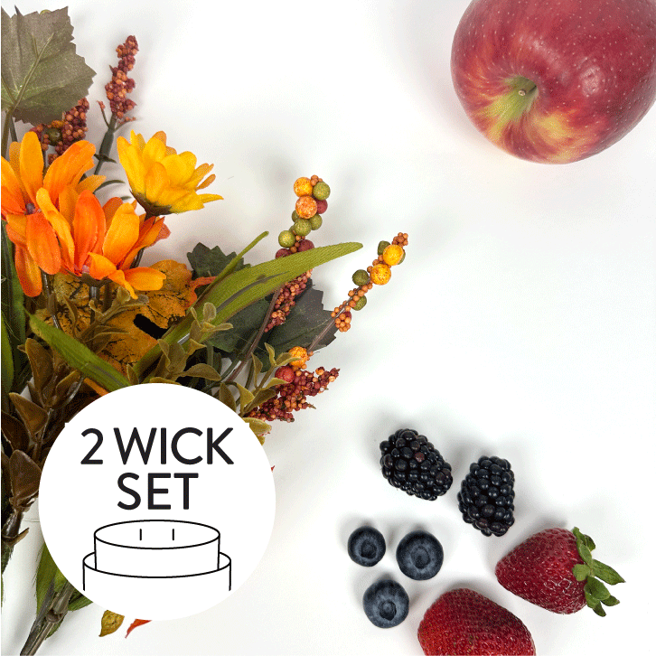 sweet fall double wick refillable candle