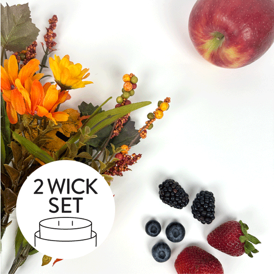 sweet fall double wick refillable candle