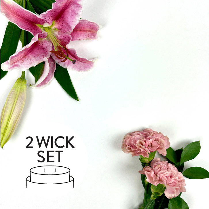 flowers on fifth double wick refillable candle