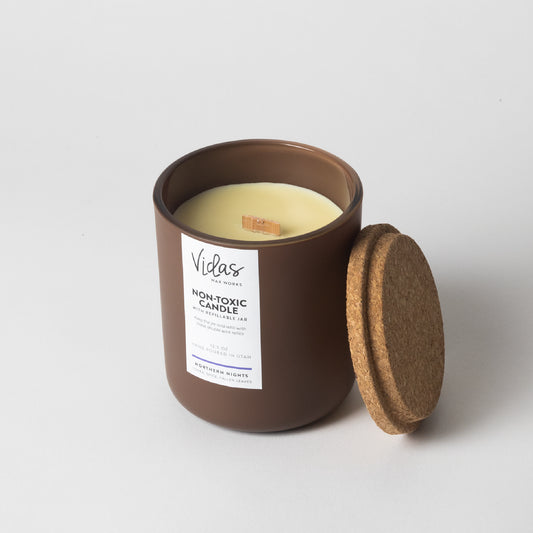 "northern nights" - large wooden wick candle